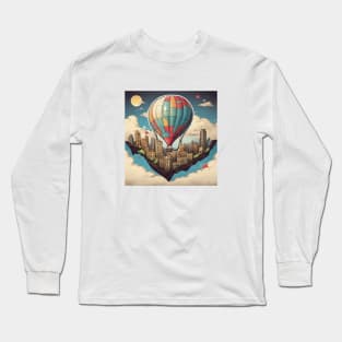 Air Balloon Aircraft Sky Wings Travelling Airport Wing Long Sleeve T-Shirt